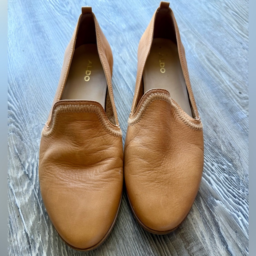 Aldo Women's Brown Leather Loafers